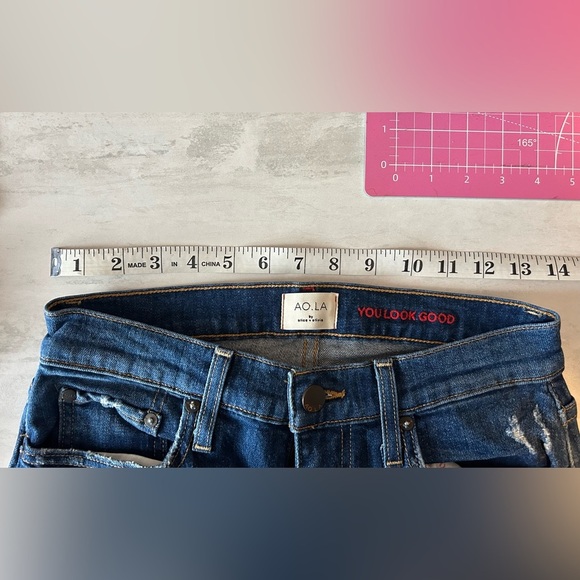 AO.LA by ALICE + OLIVIA High Rise Skinny Jeans Size 28 - Picture 4 of 5